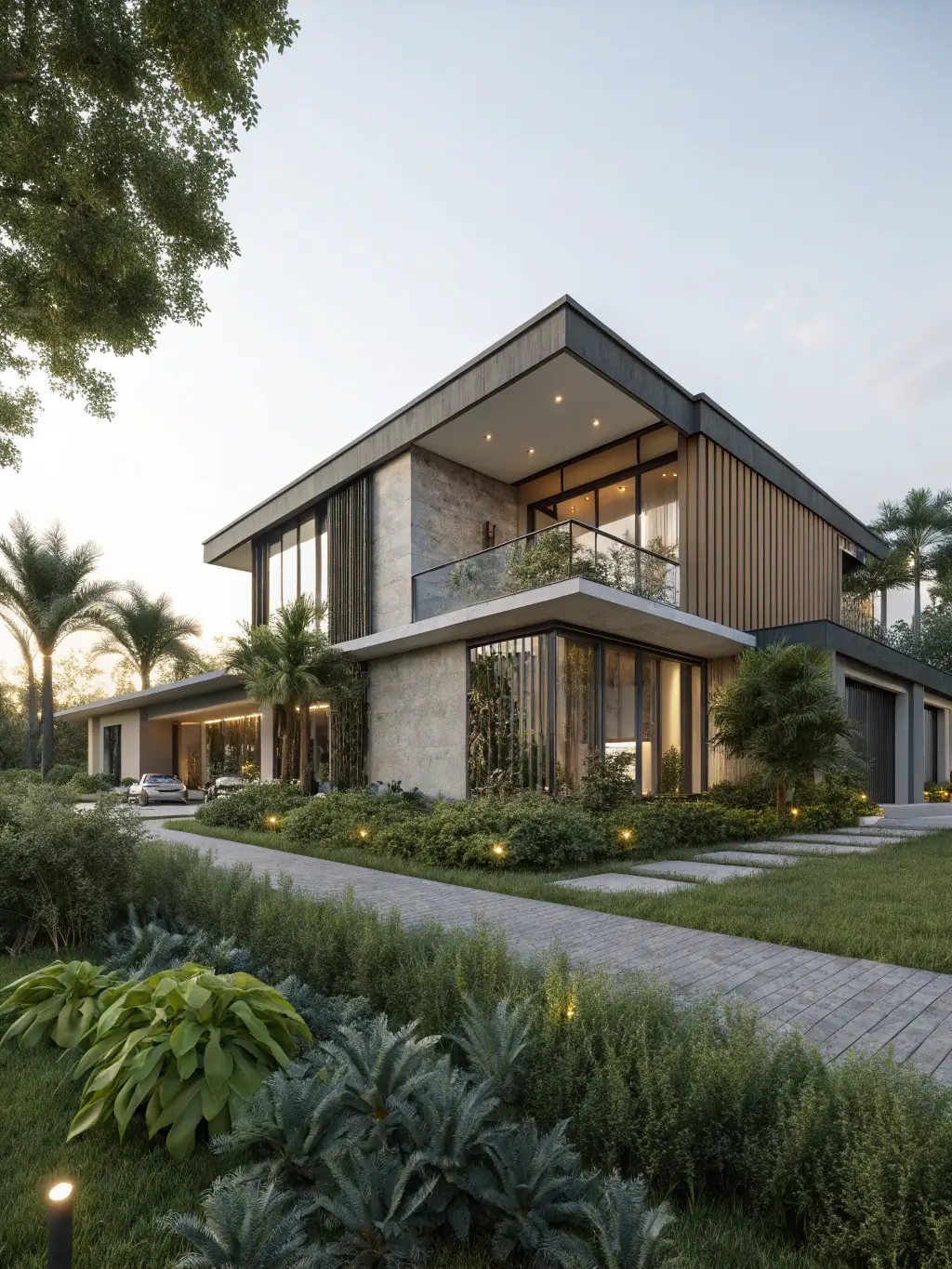 An exterior view of a newly built residential complex with modern design, highlighting the architectural aesthetics and quality construction of Karadja Group's residential projects.